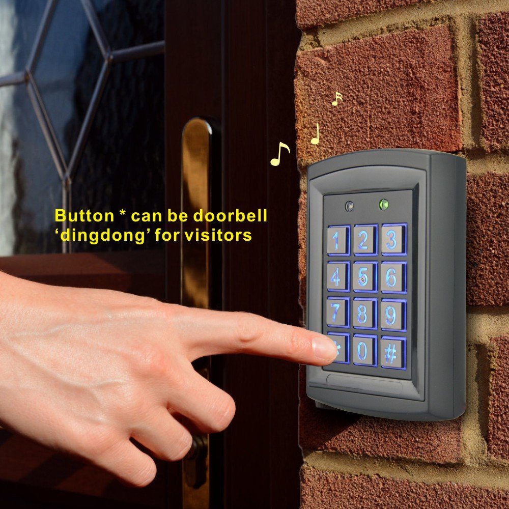 new waterproof Access Control Keypad Metal outdoor Standalone Access Control Digital Keypad card PIN code access 125khz