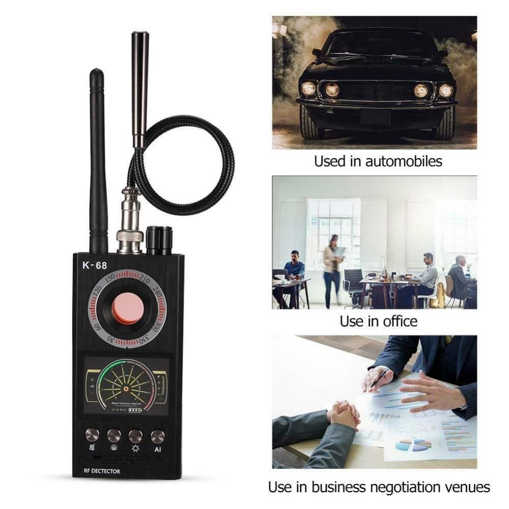 K68 Anti Bug Audio Eavesdropping GSM GPS Tracking Strong magnetic detection RF Camera Spy Bug Detector