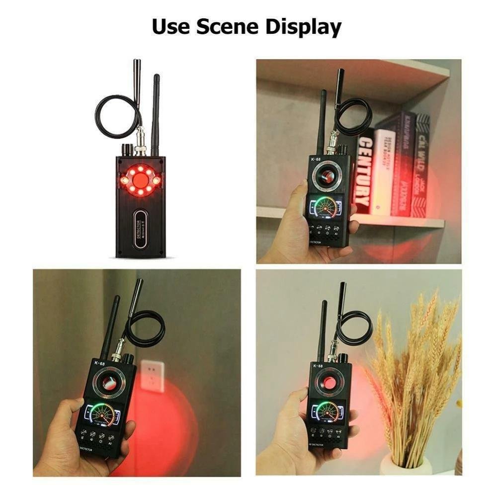 K68 Anti Bug Audio Eavesdropping GSM GPS Tracking Strong magnetic detection RF Camera Spy Bug Detector