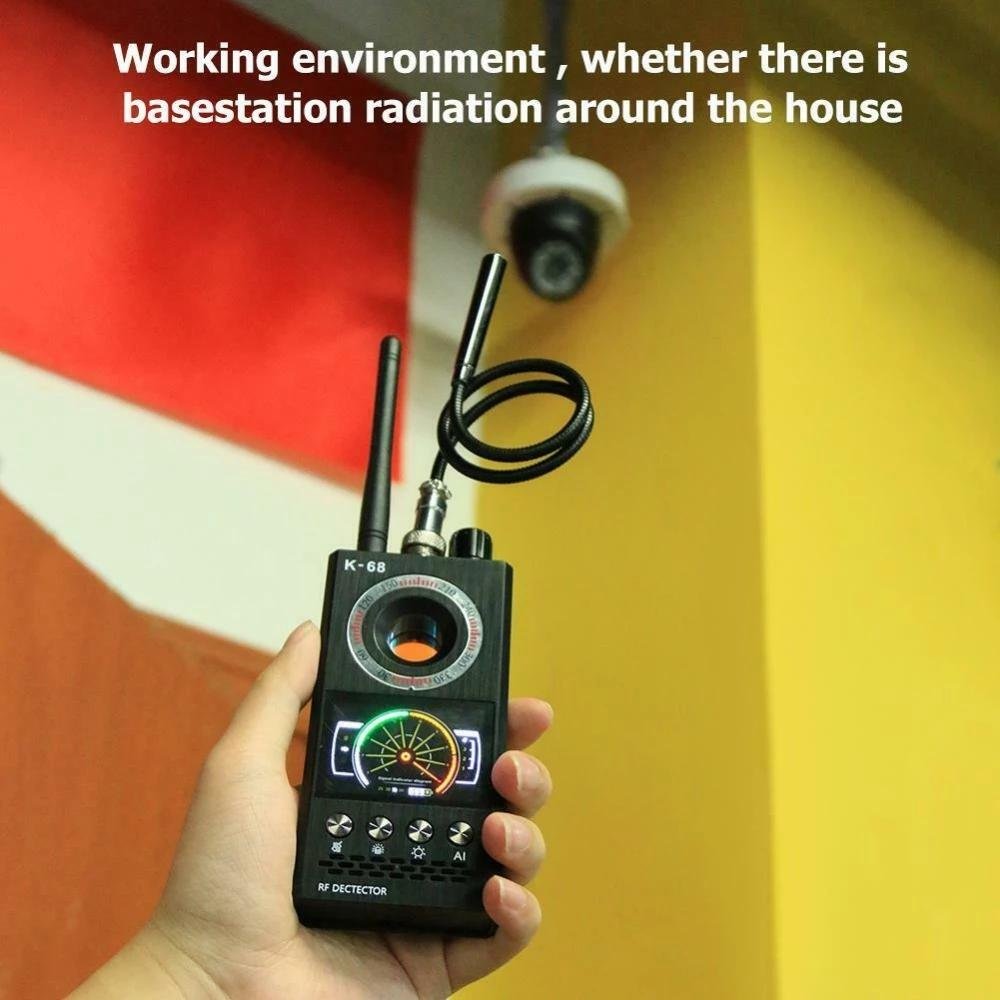 K68 Anti Bug Audio Eavesdropping GSM GPS Tracking Strong magnetic detection RF Camera Spy Bug Detector