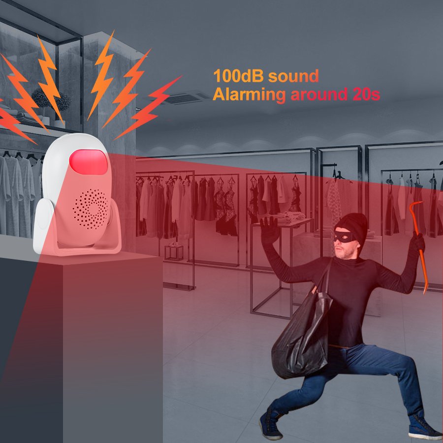KERUI M120 Smart Welcome Doorbell 100db PIR Infrared Burglar Alarm Human Motion Detector For Garage Shop Home Security