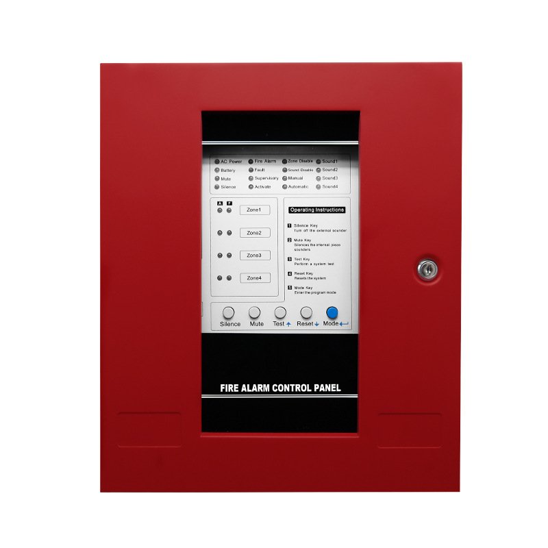 Competitive Price 4 Zones Fire Alarm Control Panel Conventional Fire Alarm System
