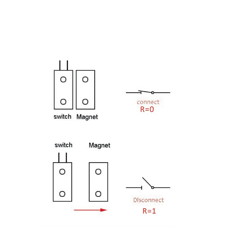 Wired Metal Door Magnetic Contact Waterproof Switch Alarm MC-58 Door Sensor for Home Alarm System