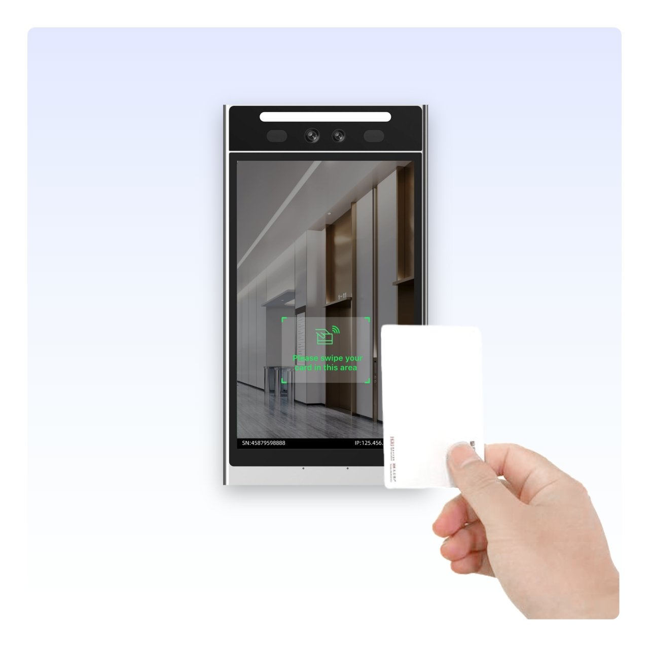 VF205 smart school touch screen sdk qr biometric facial recognition attendance access control system temperature recognition