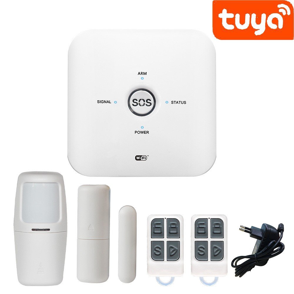 Tuya Smart SOS Wifi+GSM Wireless Smart Home Security Alarm System Compatible with Alexa