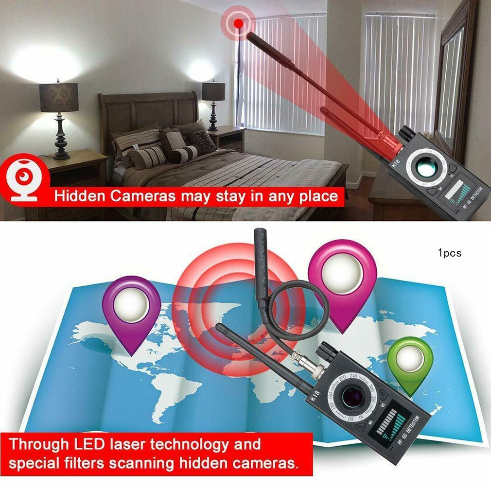 K18 Ebay Camera Finder Accurate Smart Gps Tracker Scanner Anti-spy Bug Detector Upgrade RF Singal Detector