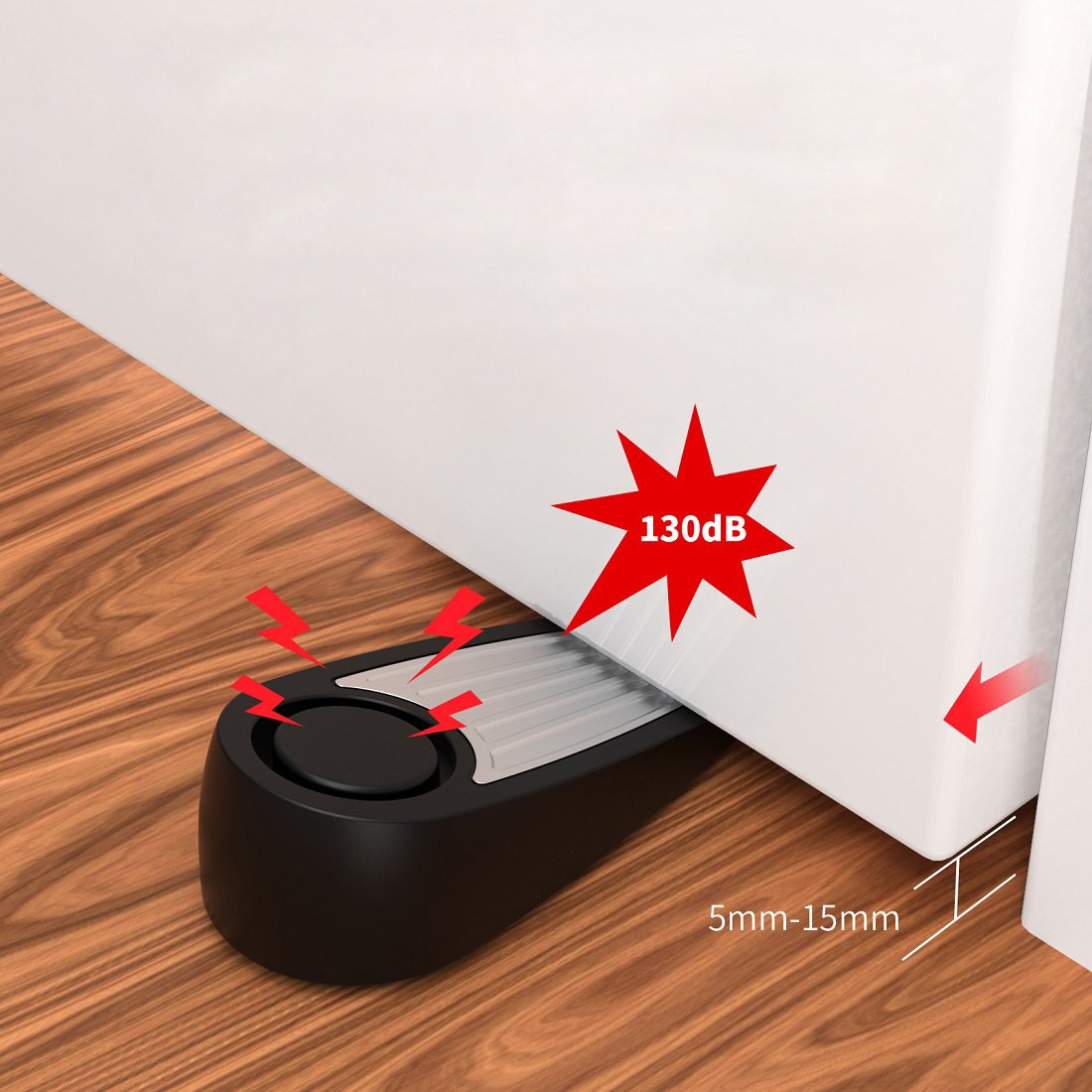 130dB New Design for Women Girls Security in Hotel Home Anti-theft Window Door Open Sensor Alarm Door Stop Alarm with Siren