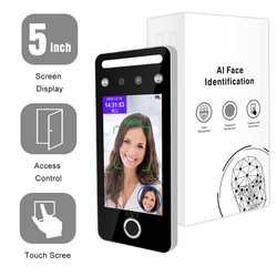 Cloud Connected Wifi TCP/IP AI Dynamic Face Recognition QR Reader Access Control System With Multi Five People Recognition