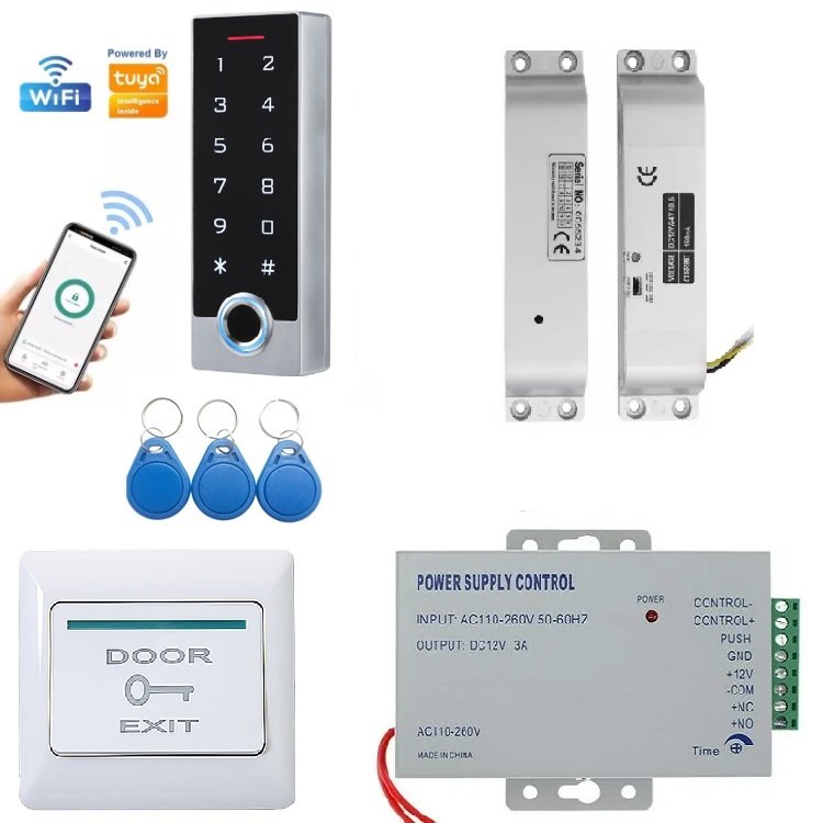 Tuya Access Control WIFI smart door lock fingerprint Access Control RFID Biometric Fingerprint Door access control system kit