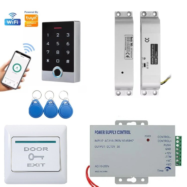 Tuya Access Control WIFI smart door lock fingerprint Access Control RFID Biometric Fingerprint Door access control system kit