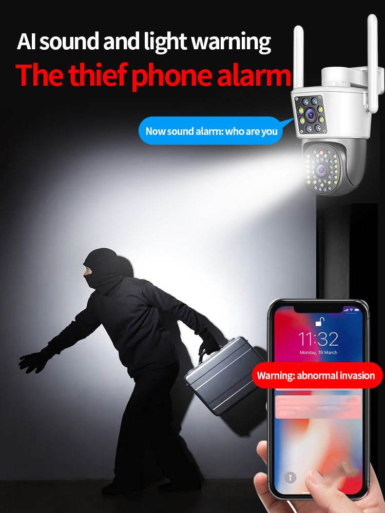 jortan hot sell 10x Optical Zoom Sound Detection Auto Tracking 360 Degree 6MP Wifi Ip Camera Smart Home Wireless Security Camera