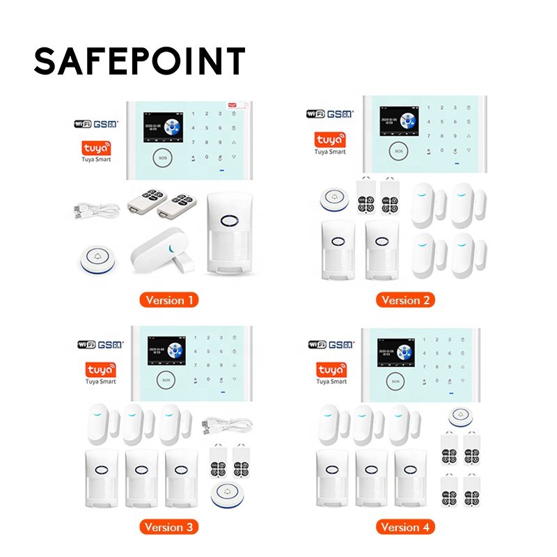 Tuya WiFi Alarm System Smart Home Security System Smart Life WiFi Alert Kit DIY Factory Selling App Alerts Security Camera