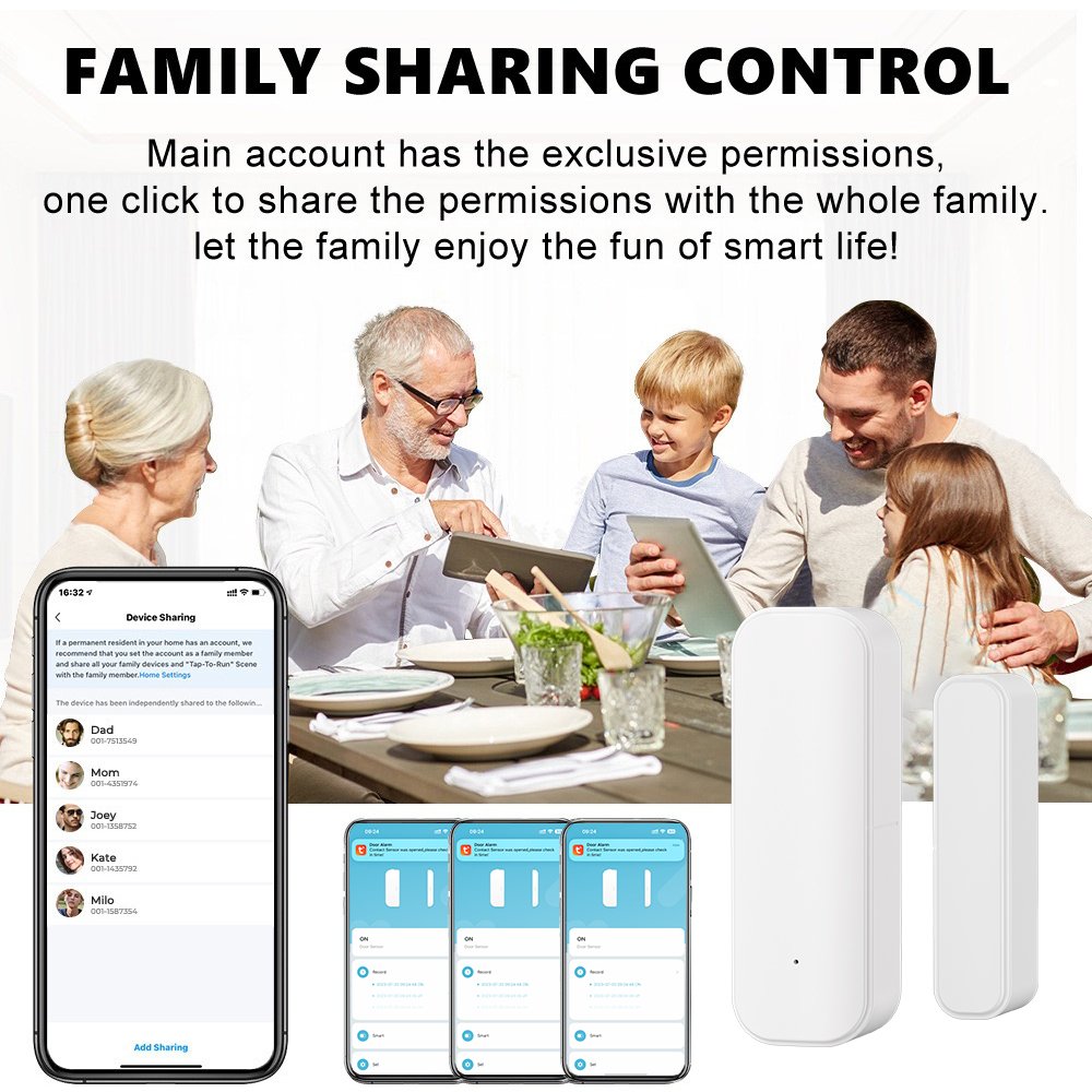 TYSH Smart Wifi Tuya Door Window Sensor Alarm For Doors And Windows Alarma System