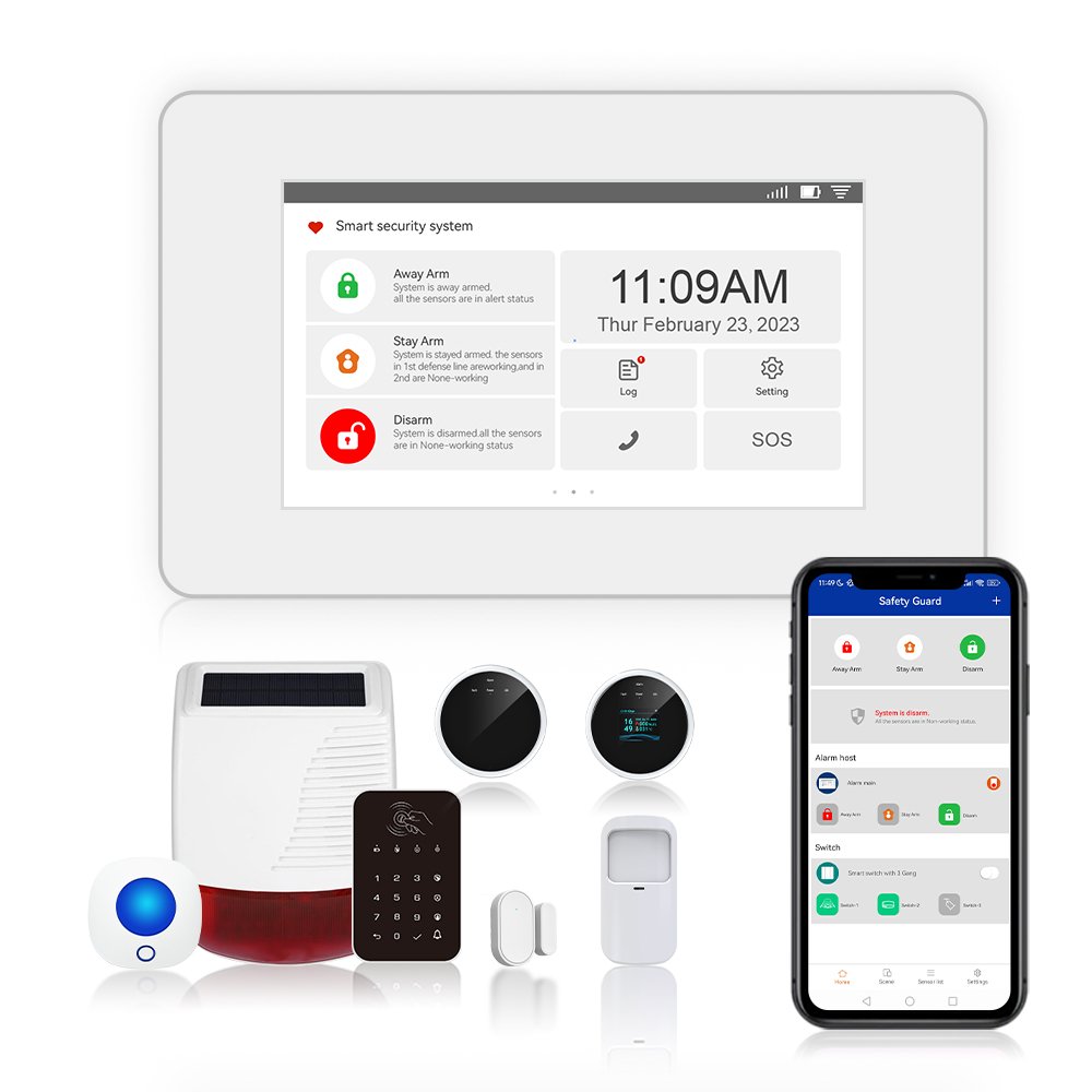 Golden security G1 GSM WIFI smart home security alarm system wireless smart home devices with CMS center monitoring software