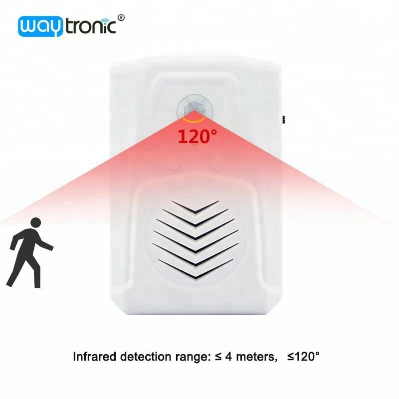 Recordable Voice Audio Player Infrared Activated Reminder Speaker Alarm Wireless Pir Detector Motion Sensor Alarm