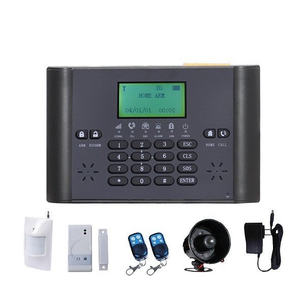 home security protection device gsm wireless wired burglar alarms support multi languages