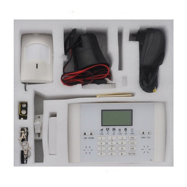 home security protection device gsm wireless wired burglar alarms support multi languages