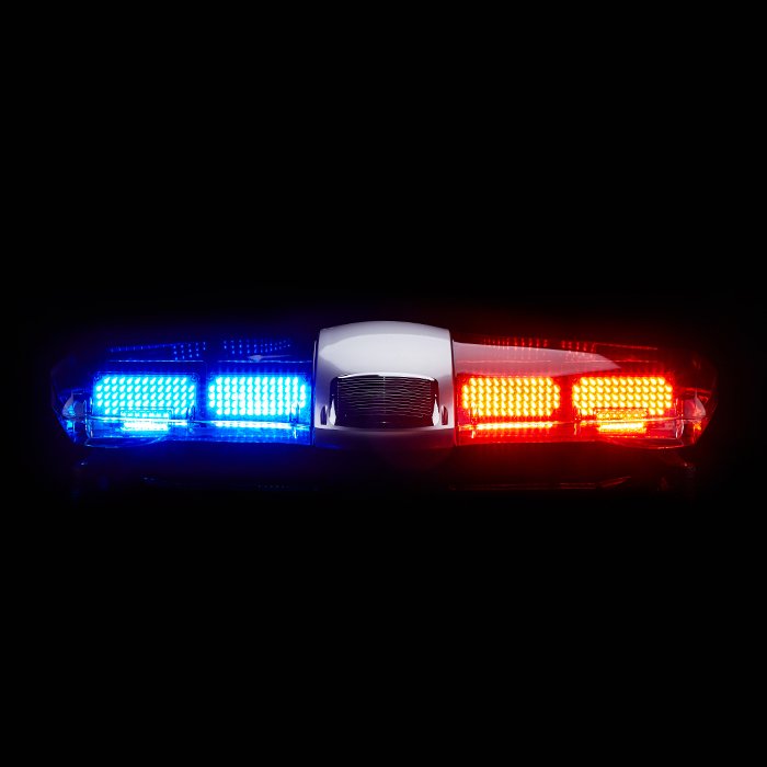Senken 120Cm Universal Cop Car Alarm System Built-in Speaker Emergency Warning Light Bar LED Strobe Lightbar For Car