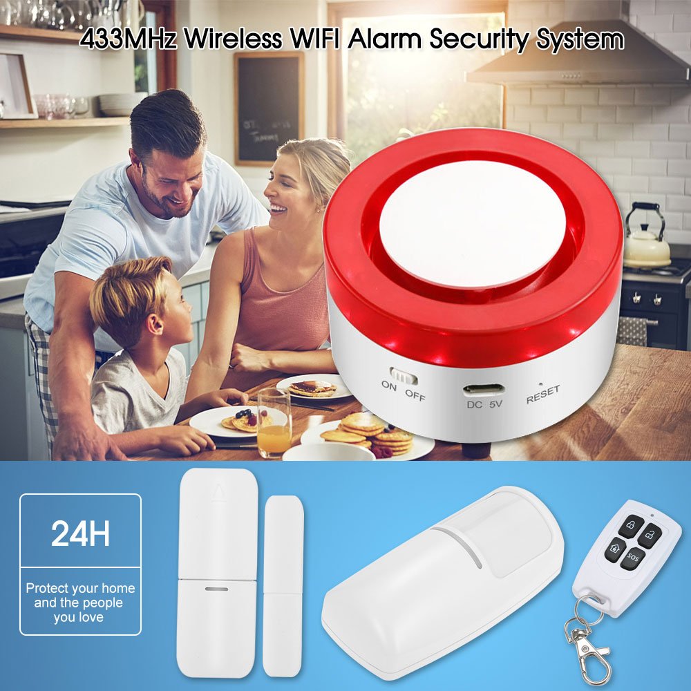 Tuyasmart App Controlled Flashing & Sound Strobe WIFI Alam Siren PST-H1