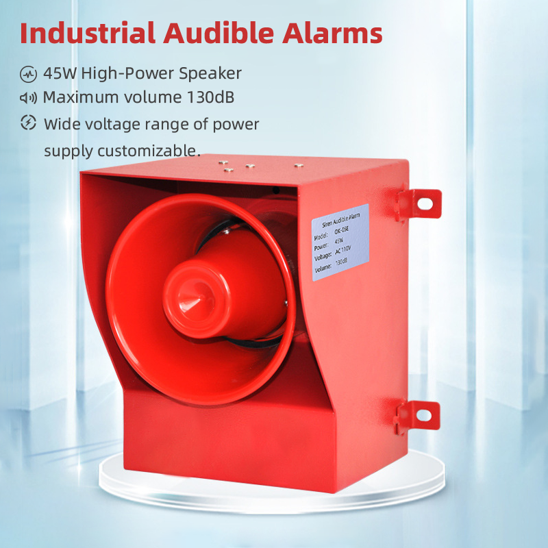 Okefire Audible Alarm 130dB Loud Alarm Siren Customize Tone IP65 Protection Class Security alarm system Of Overhead Crane