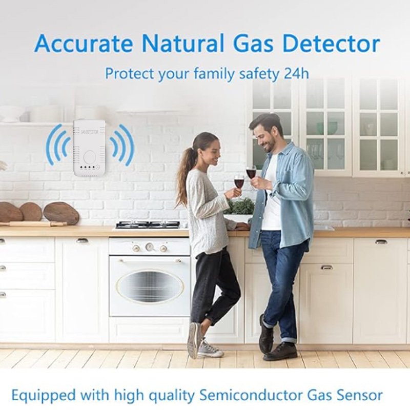 Gas Leak Detectors Safety Alarm Systems Methane Red Flashing Alarm Residential Gas Propane Detectors