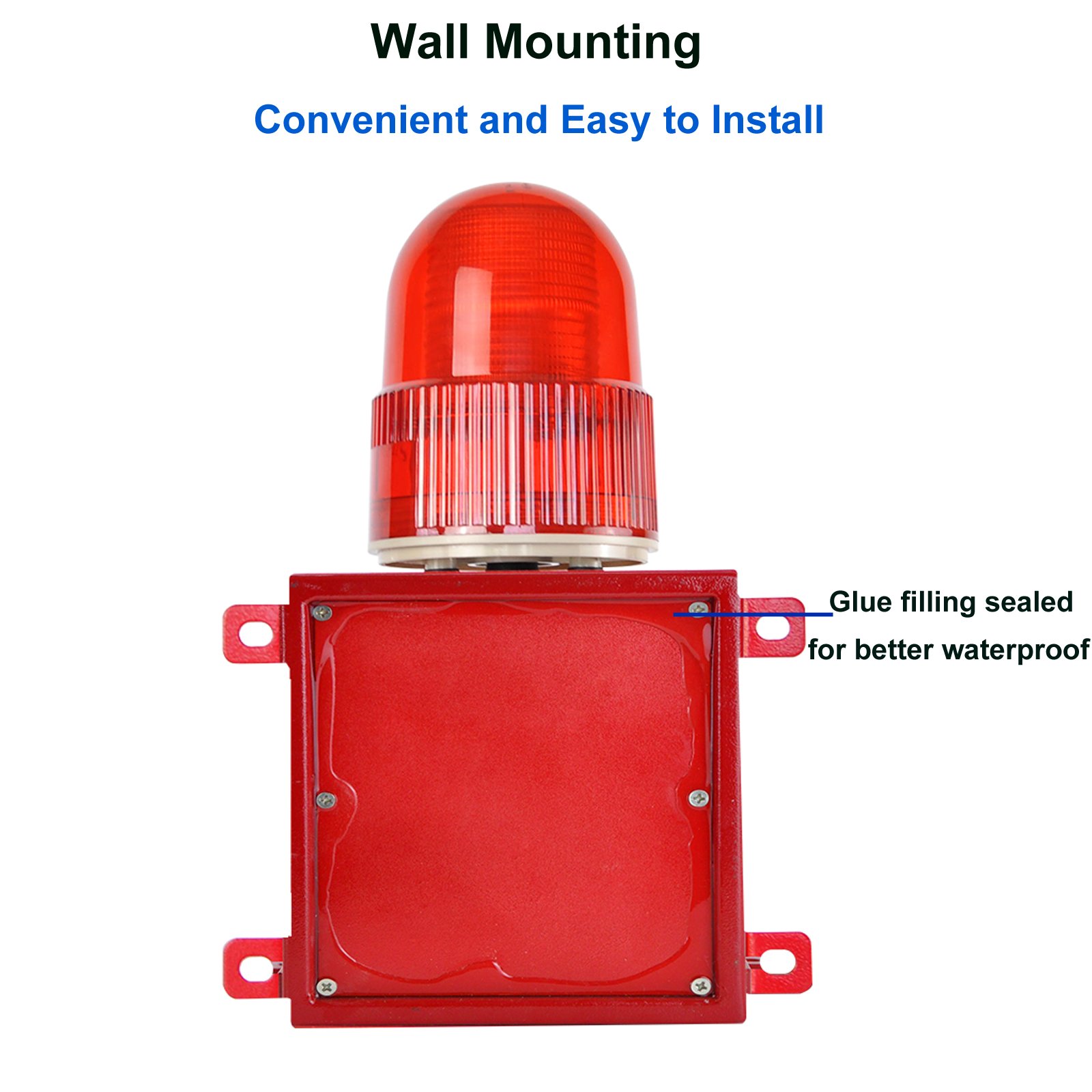 YASONG High Power IP66 Waterproof Dustproof Alarms Buzzers Sirens 120dB LED Shop Security Alarm for House Outdoor LED Display