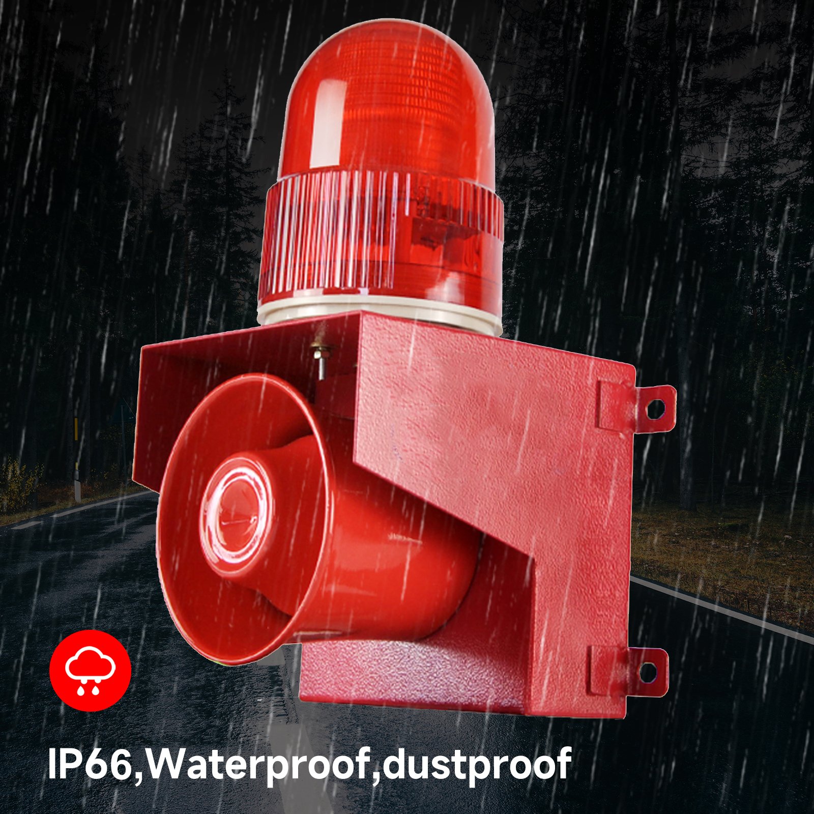 YASONG High Power IP66 Waterproof Dustproof Alarms Buzzers Sirens 120dB LED Shop Security Alarm for House Outdoor LED Display