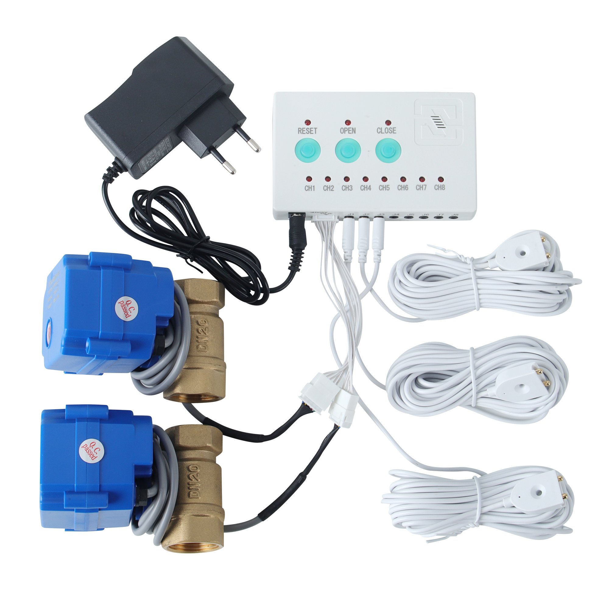 2.5mm jack 2m long sensitive water leak sensor with copper plated gold pin avoid rusting for home leakage detection system