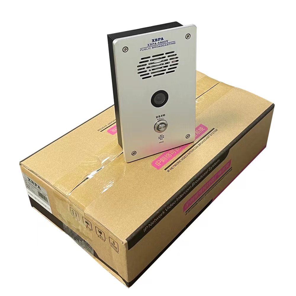Access control intercom system SOS help intercom terminal with IP video camera