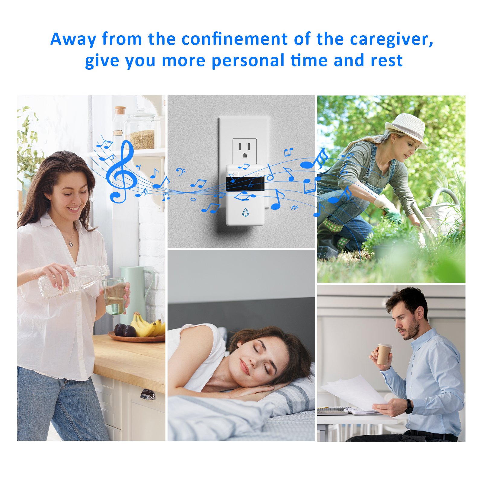 Kerui Smart Home Doorbell Wireless 433MHz Personal Alarm Emergency SOS Button Waterproof Door Bell