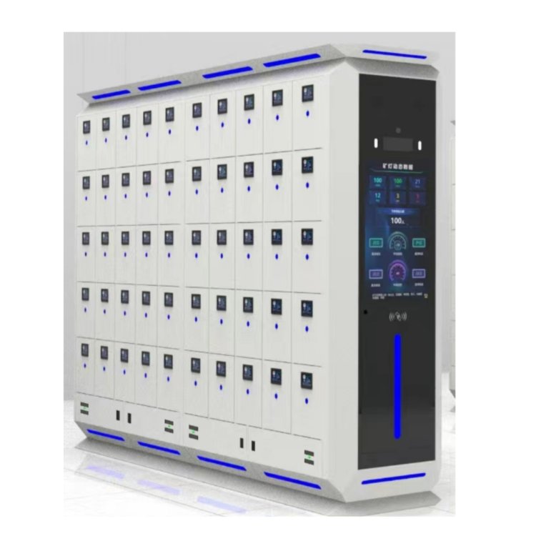 Mining lamp tools charging safety management intelligent cabinet face recognition swipe card access cabinet system development