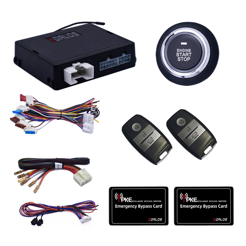 Car Alarm PKE Remote Start For Car Push Button Remote Controller 12v Car Keyless Entry One-Button Push Engine Starter