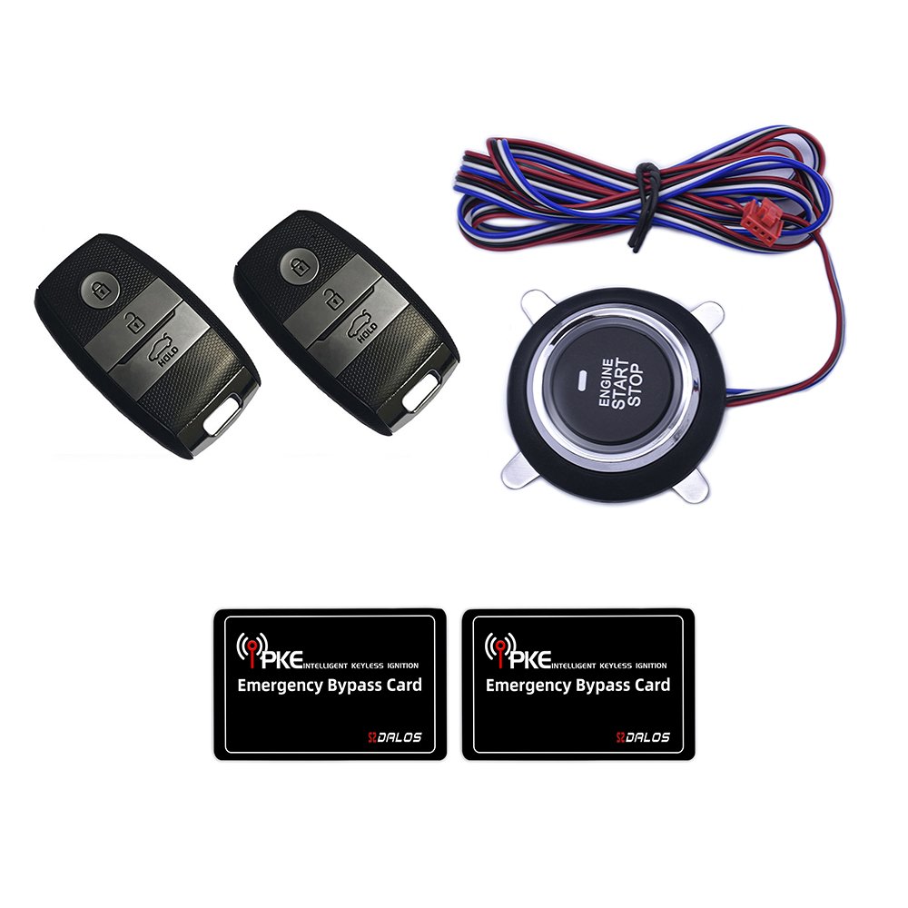 Car Alarm PKE Remote Start For Car Push Button Remote Controller 12v Car Keyless Entry One-Button Push Engine Starter