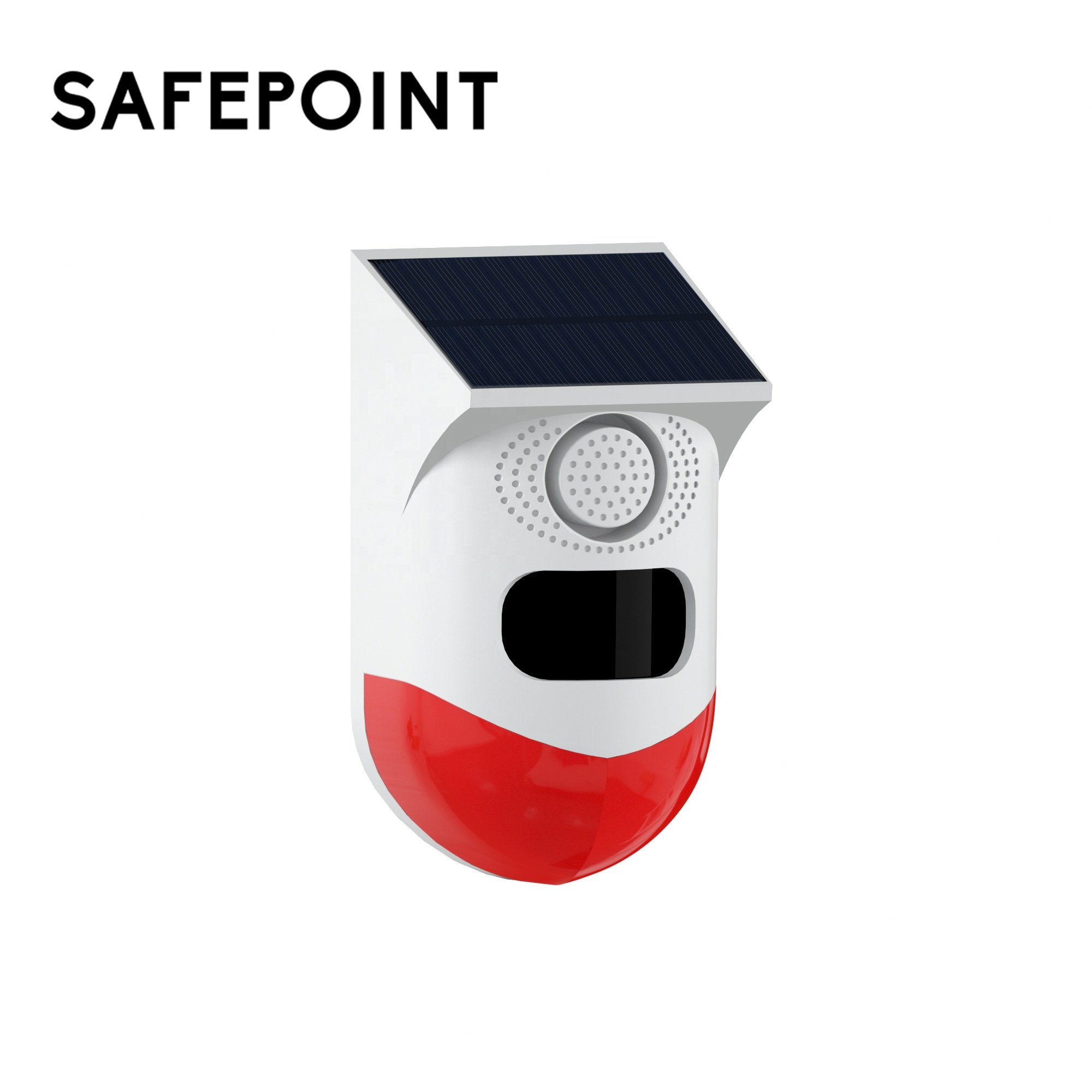 120db Sound Security Siren Light Alarms Outdoor Solar PIR Motion Sensor Alarm with Remote Controller for Home Villa Yard Farm