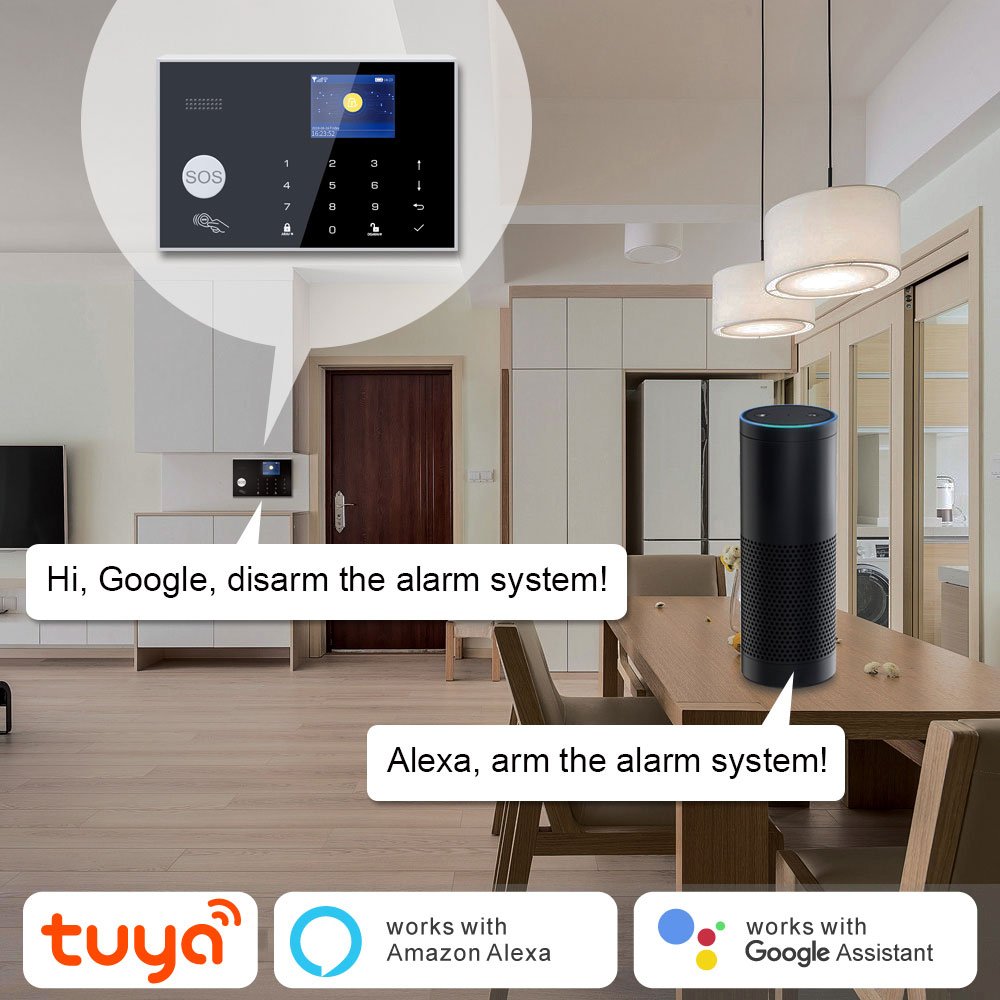 OEM Factory Multi-Language Tuya Smart APP WiFi GSM Home Security Alarm 4G with 433Mhz Alarm Sensor PST-G30-4GUS