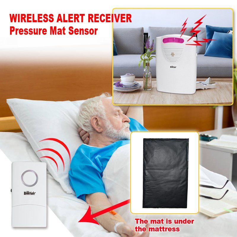 Premium Anti-Slip Ultra-Thin Wireless Fall Mat Alarm Remote Control for Home Care