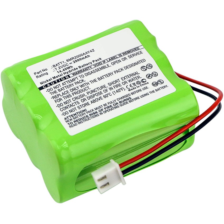 7.2v 2000mah 2*3 Ni-MH Replacement Battery Pack For Linear Corp PERS-4200 Alarm System