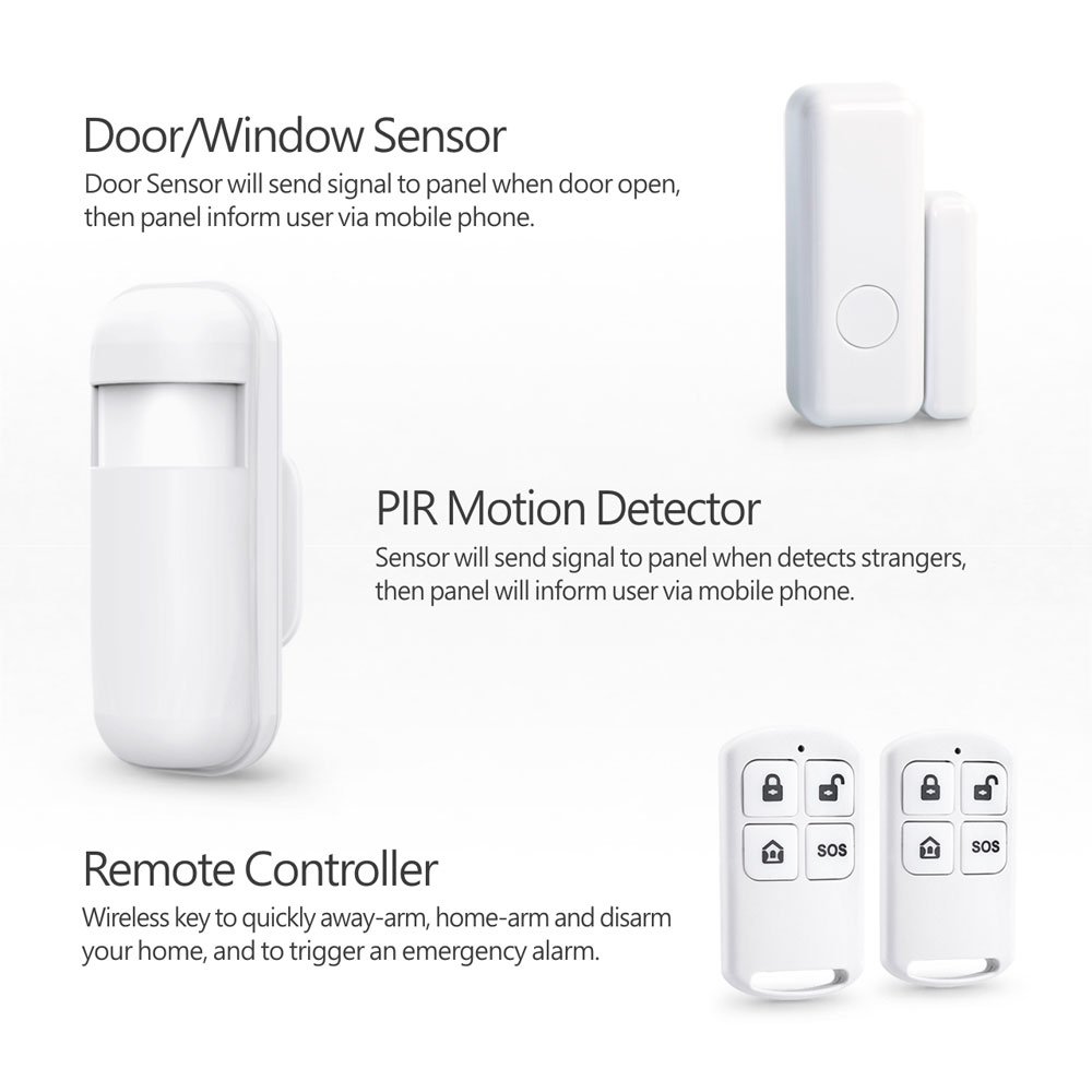 Wholesale Tuya Smart 200 Wireless & 8 Wired Zones WiFi GSM Home Alarm Security System Kit With App Remote Control PST-PG500-TY