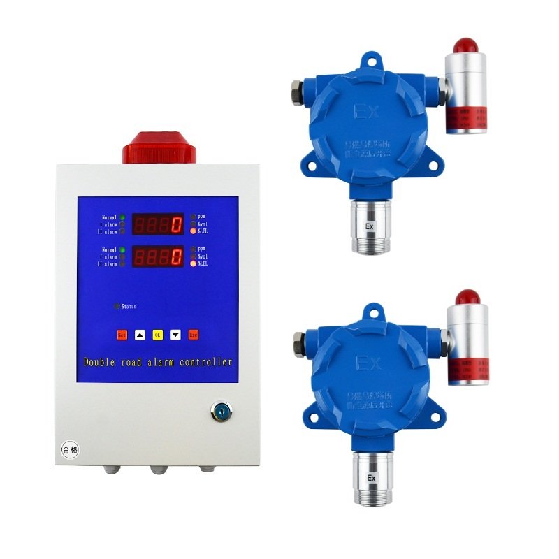 Wall mounted 4-20mA LPG H2S NH3 gas detector use gas alarm controller
