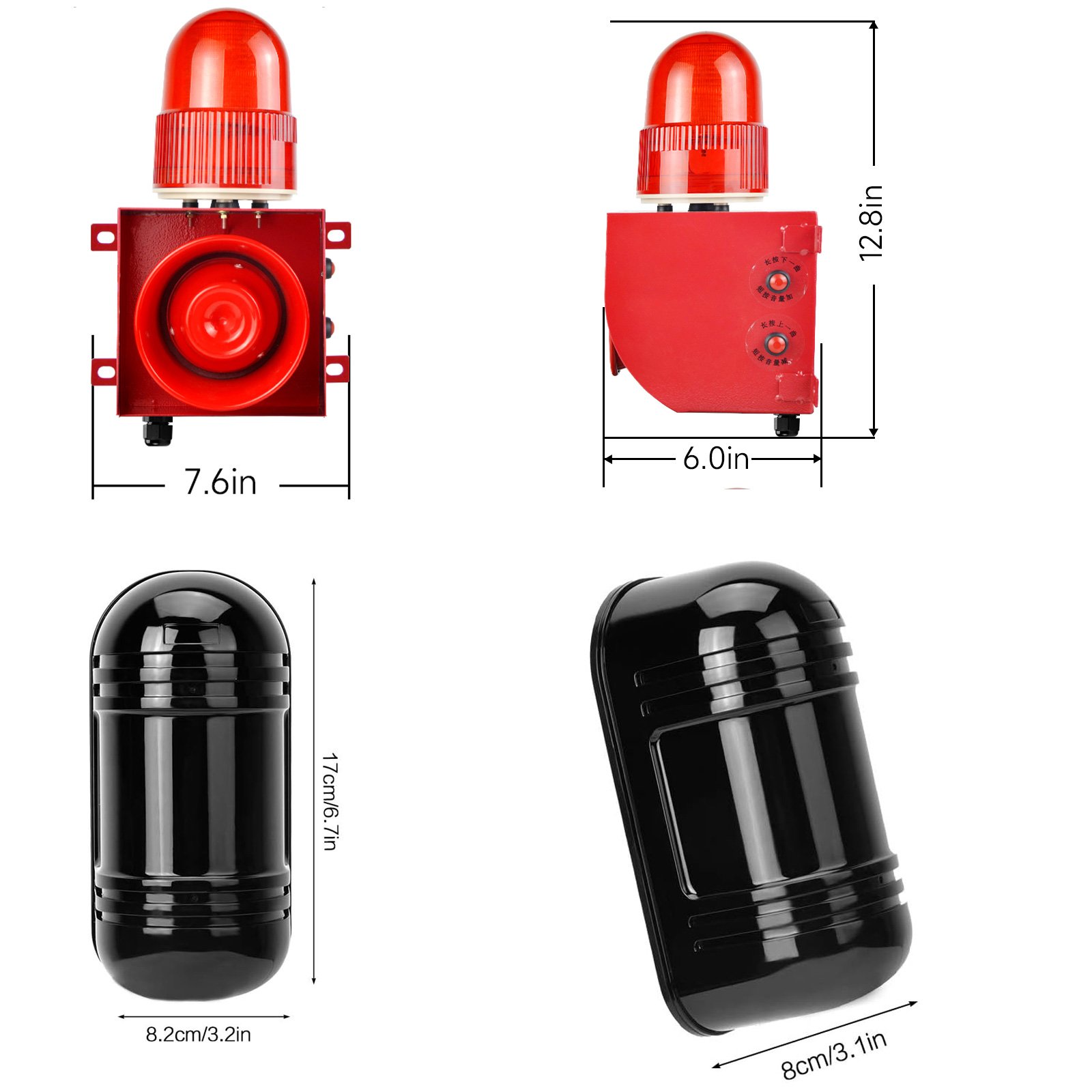 Factory Supply IP65 Waterproof Anti-Theft Motion Sensor Siren Alarm 120dB LED Strobe infrared beam sensor Alarm
