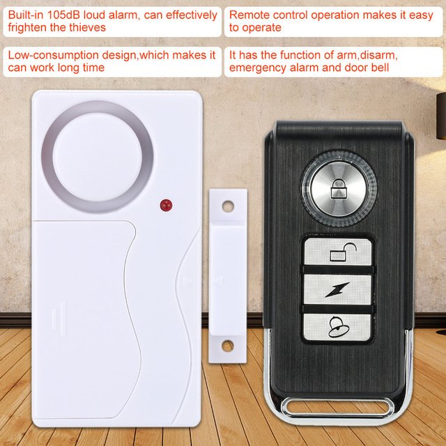 Small Size Remote Control Wireless Home Safty Door Window Open Magnet Magnetic Sensor Detector Alarm Siren