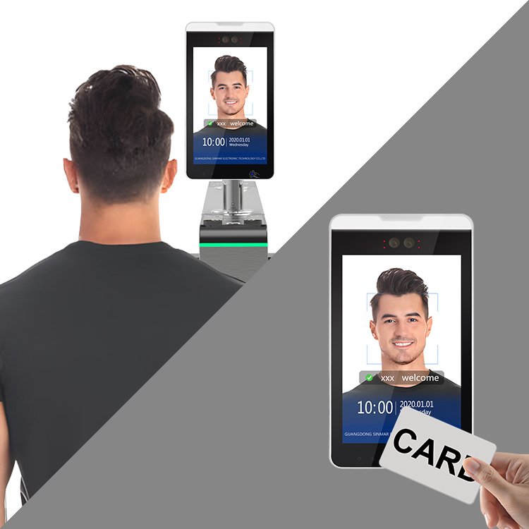 Sinmar biometric access control products face recognition and rfid recognition gym school attendance turnstile gate with faceid