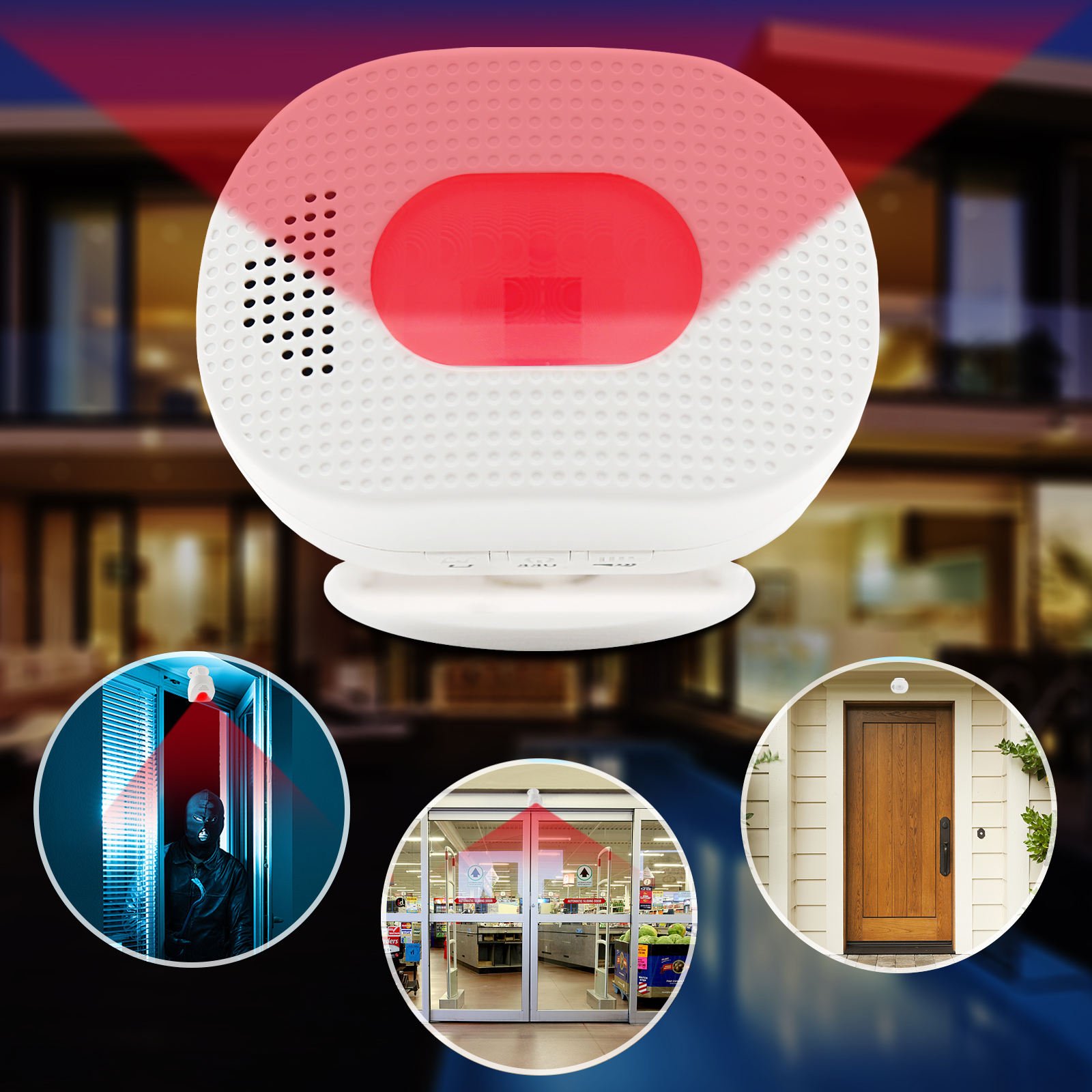 Daytech HW03 customized language infrared induction motion sensor for home shop Russian Arabic security sensor doorbell