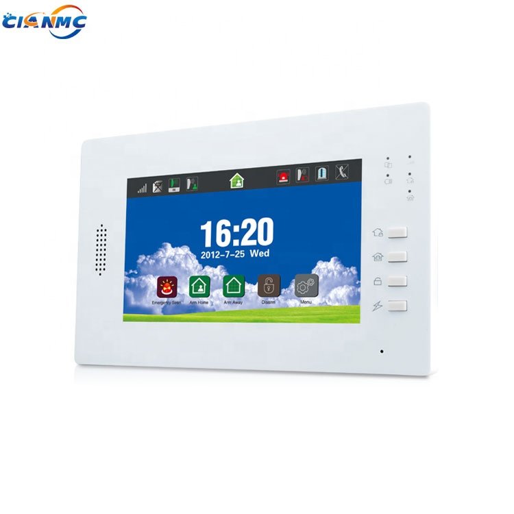 Wireless 7" Color Full Touch Screen GSM & PSTN Host Home Alarm System
