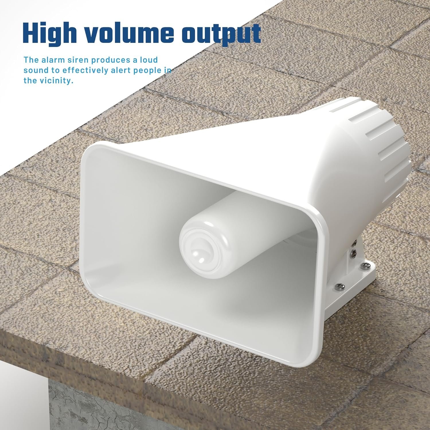Alarm Siren Loud Horn Speaker 120dB Two Tone Outdoor Security Siren 12V 30W Electric Security Siren Alarm
