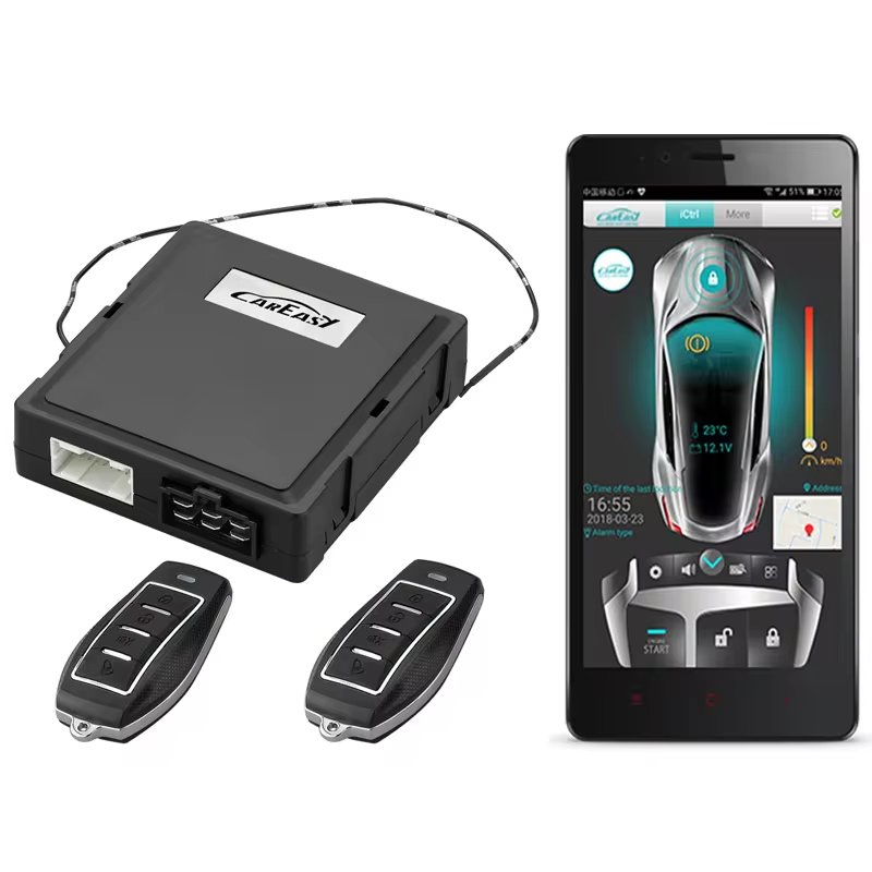 New design GPS/GSM/GPRS smartphone APP 2-way car alarm system with remote engine start