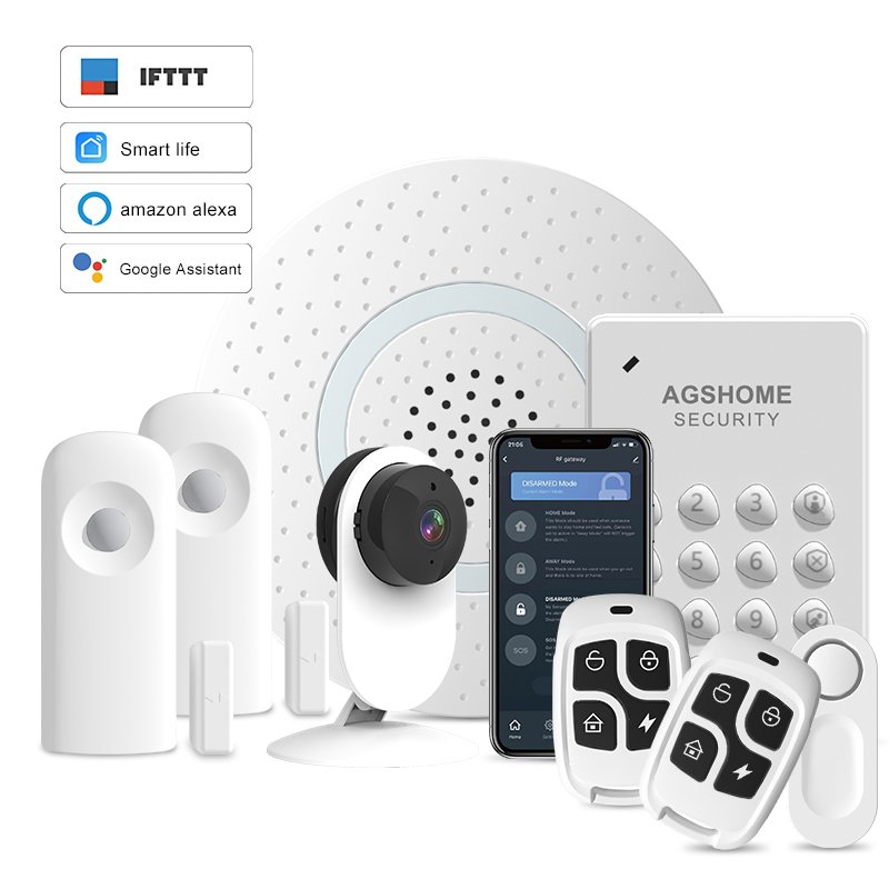 tuya smart life rf433 security alarm system smart house work with google home