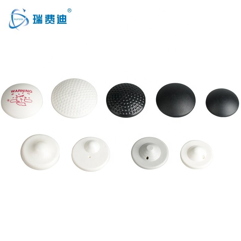 T--D42 Clothing shop Round style EAS 8.2MHz RF EAS Security Tags & lanyard for Retail Rf Security system door