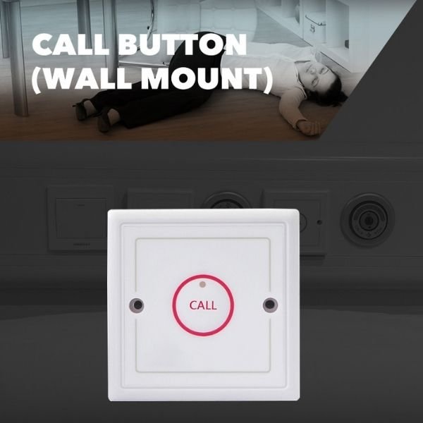 OEM ABS Waterproof Economy Convenient Wireless Long Range Alarm System Wall-Mount Call Button Stand Alone Instant Call Device
