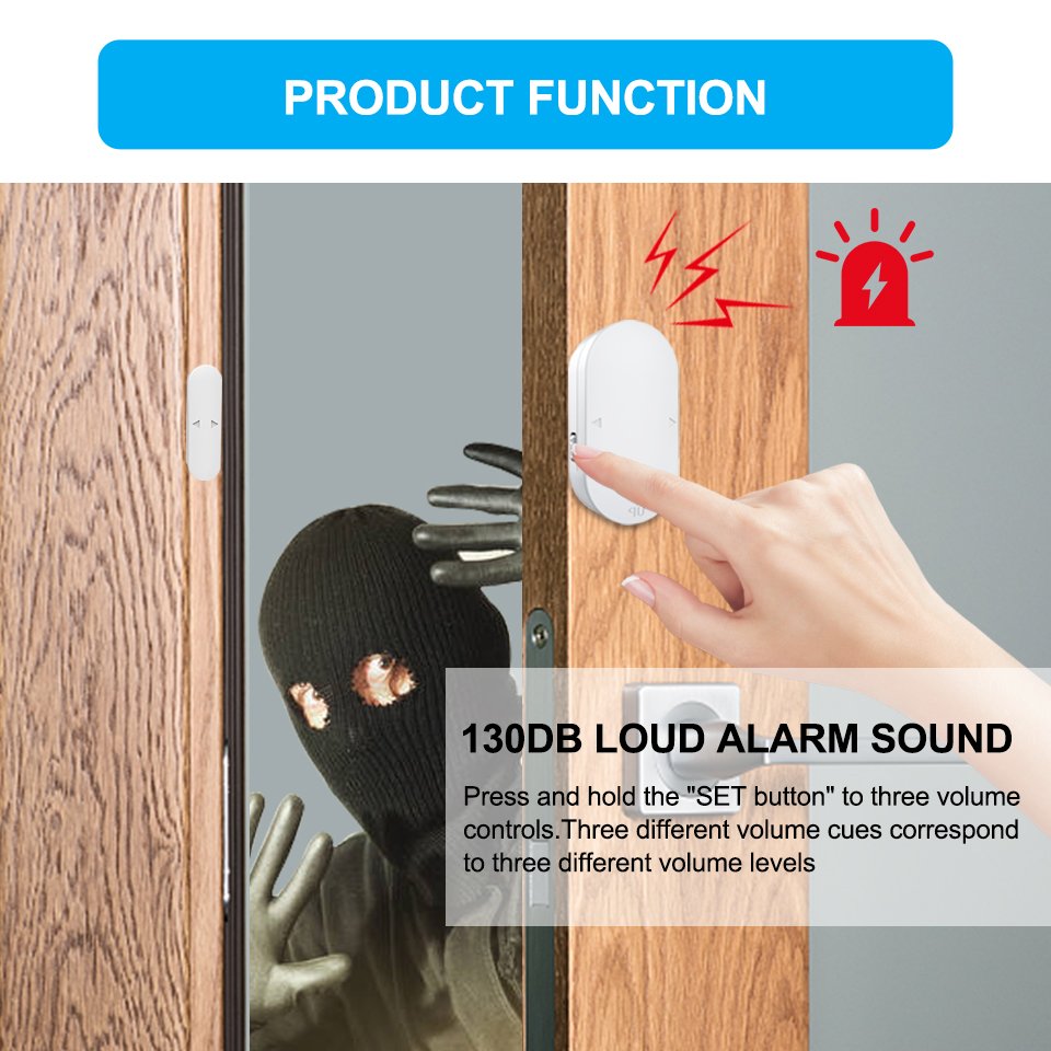 2024 CallTou 130 Decibel Super Door and Window 5 Mode Burglar Sensor Doorbell Alarm Smart Home Garage System
